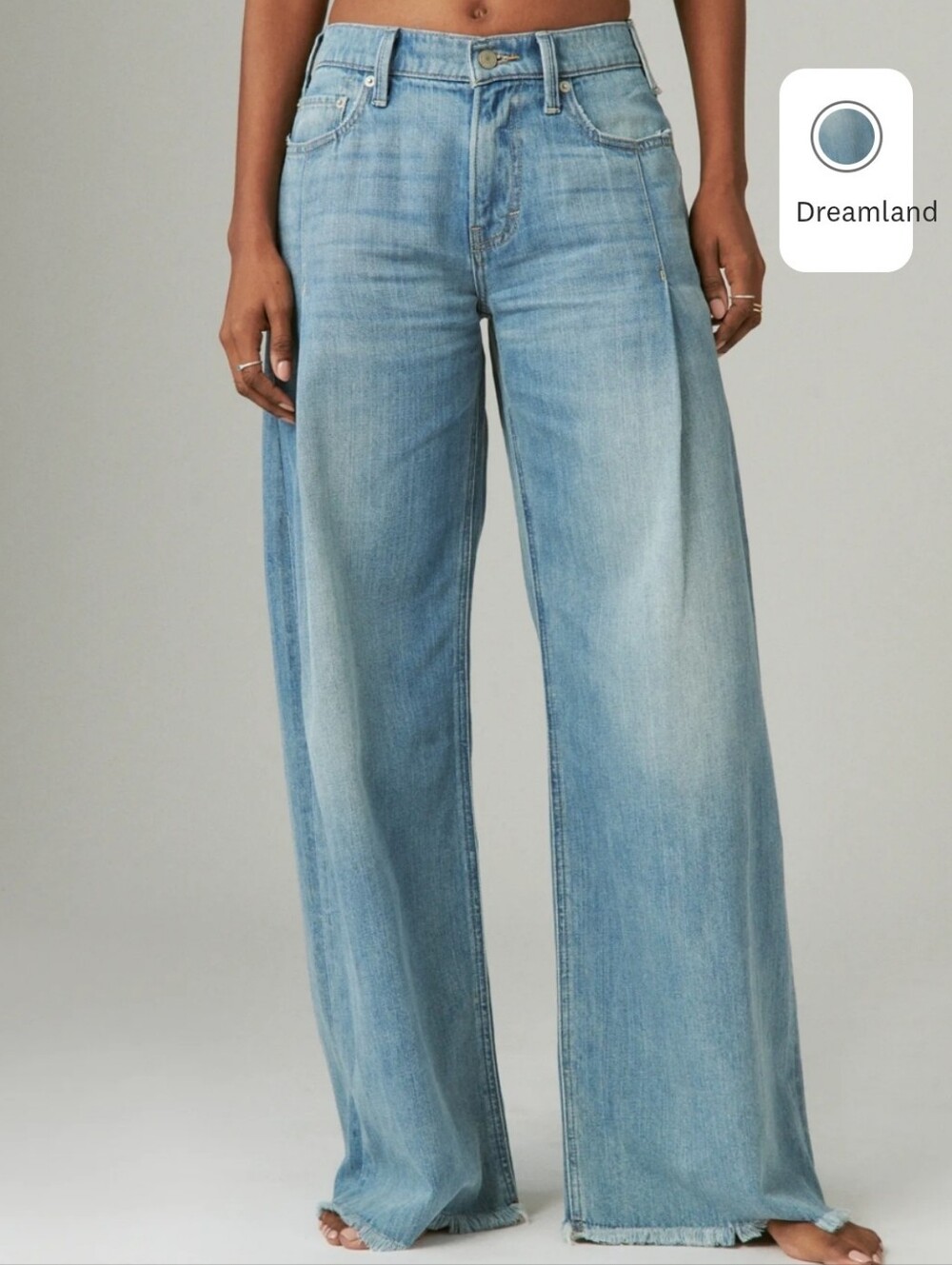 Lucky Brand Light Wash Palazzo Jeans - Picture 2 of 13